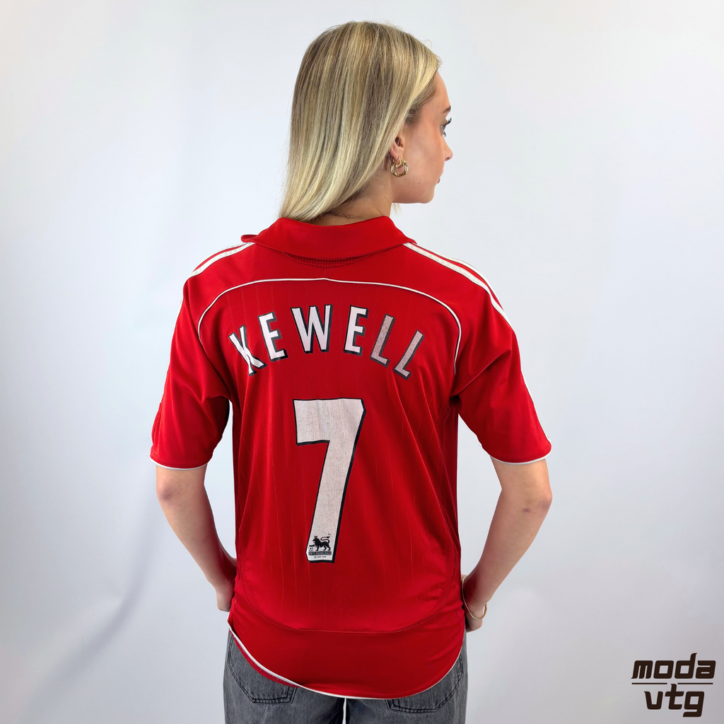 Vintage 06/08 Vintage Liverpool Adidas Home Jersey Red XS #7 Harry Kewell Blokec