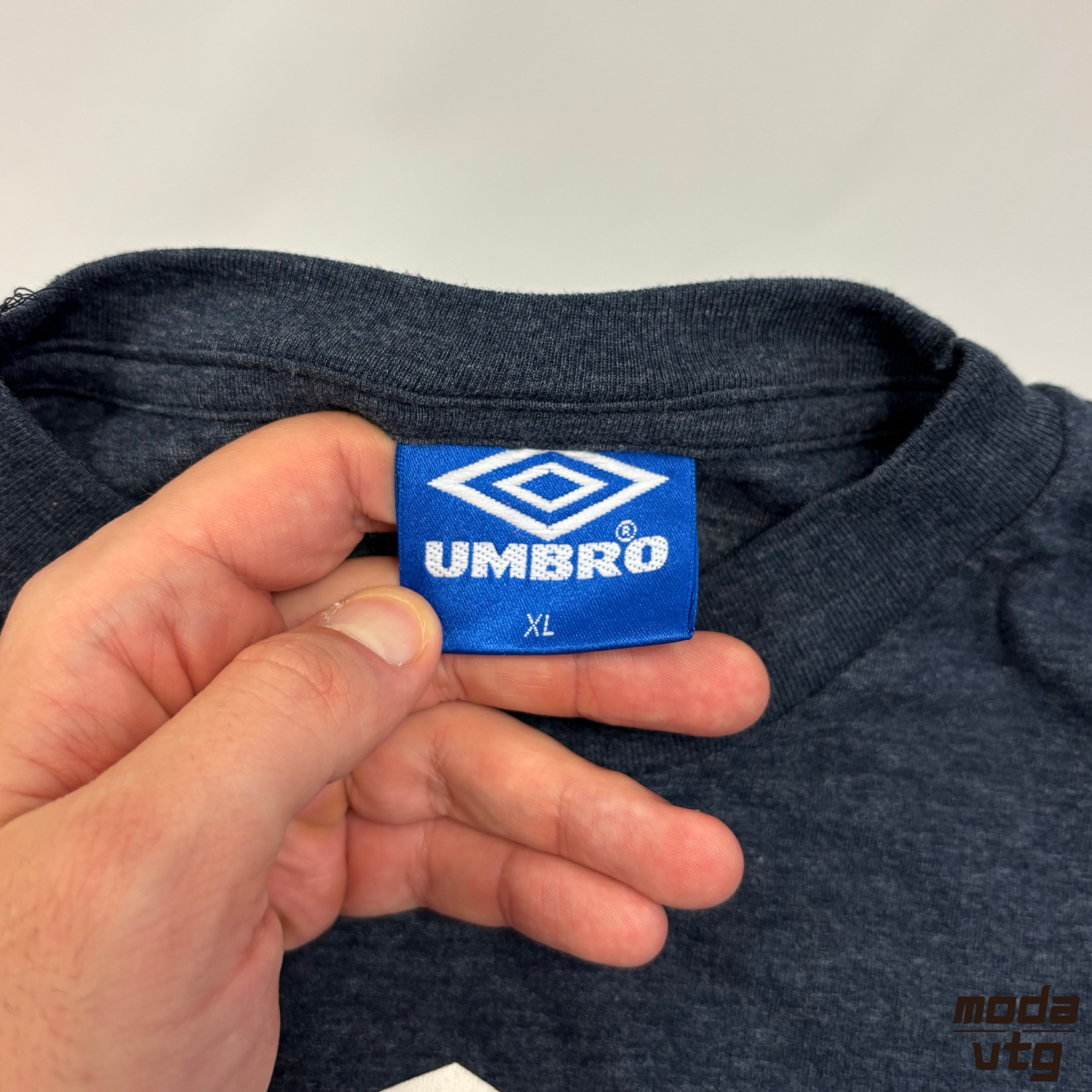 Vintage 90s Umbro T-Shirt Navy XL Holiday Summer