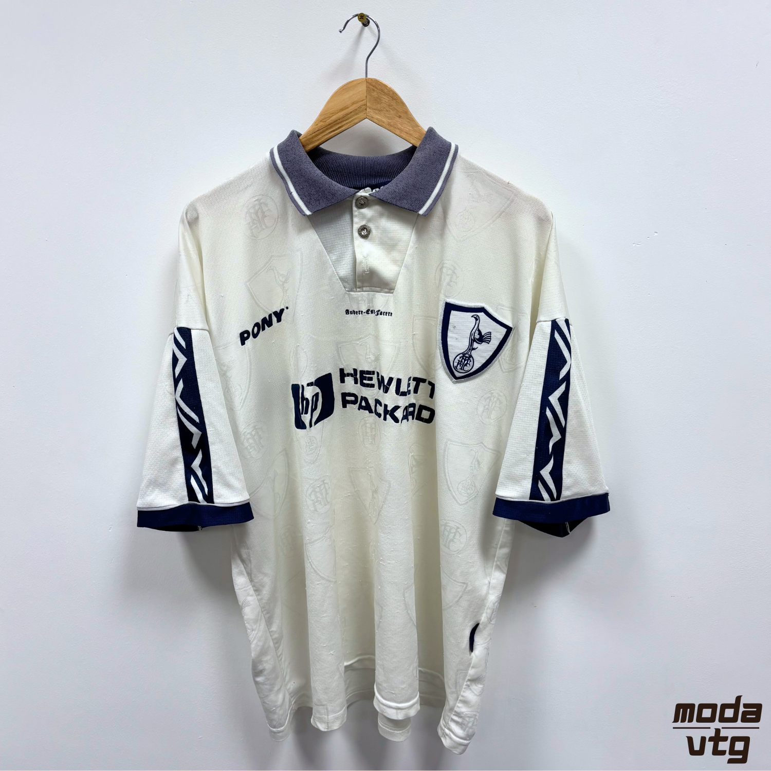 Vintage 1995/97 Tottenham Hotspurs Home Jersey White XL Pony Retro