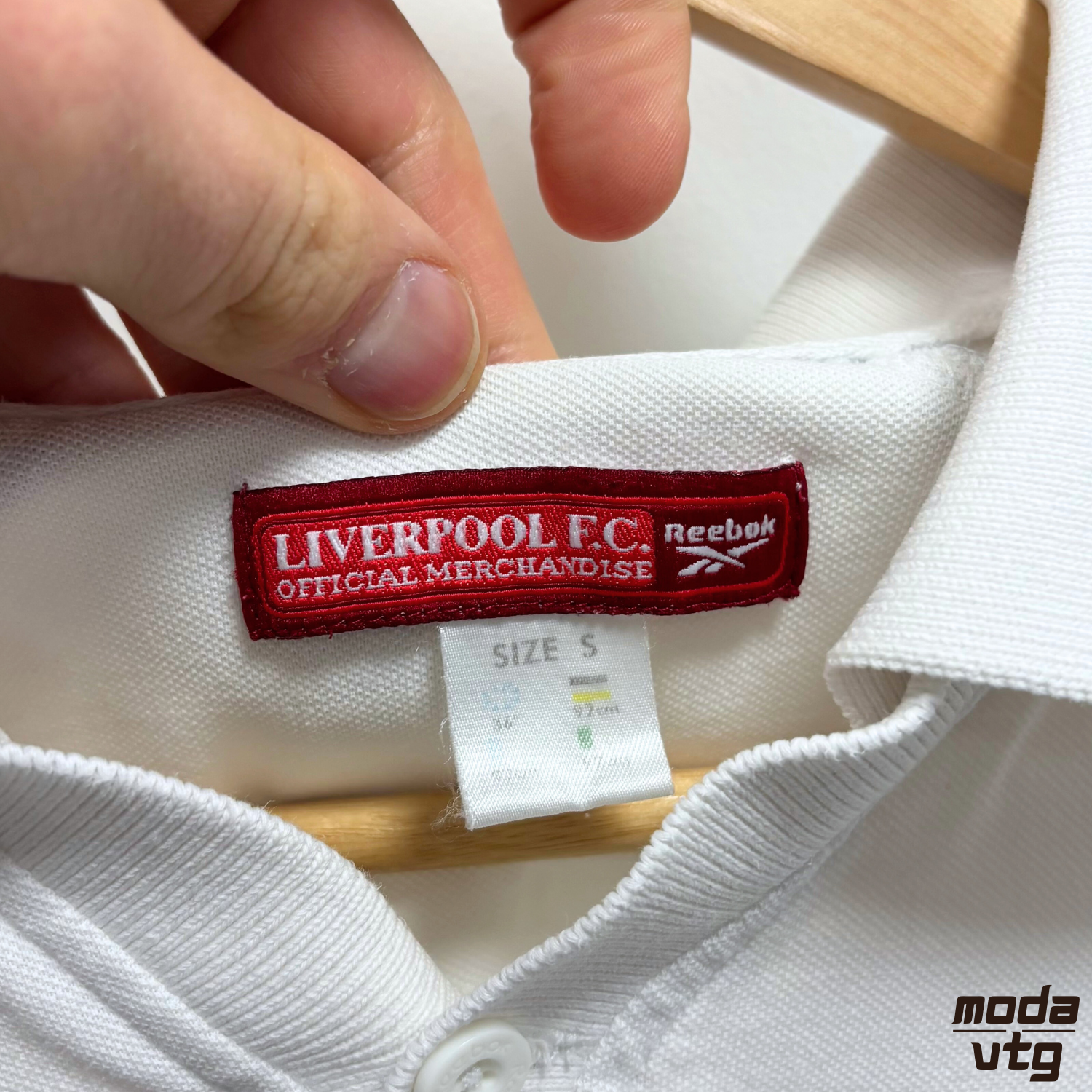 Vintage Y2K Liverpool FC Reebok White Polo