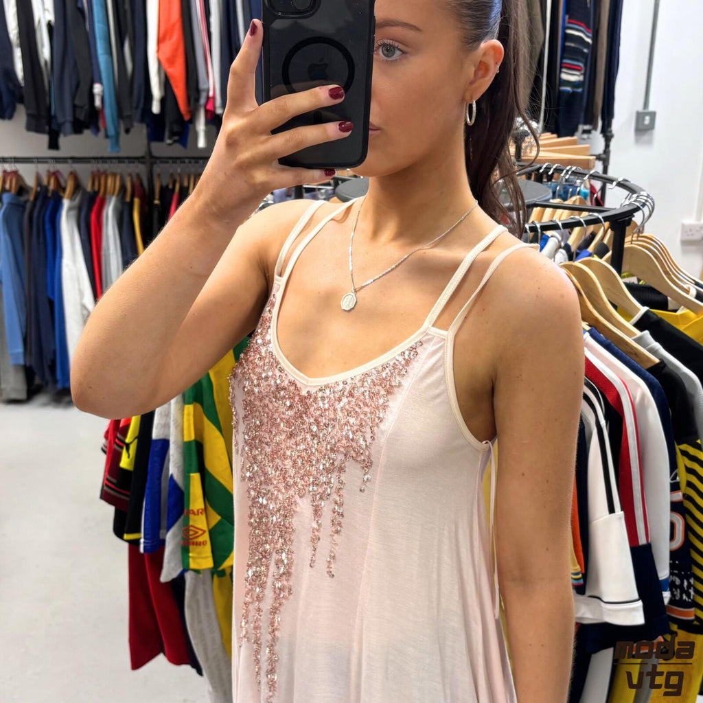 Vintage Y2K Papaya Tank Top Pink Large Summer Cami