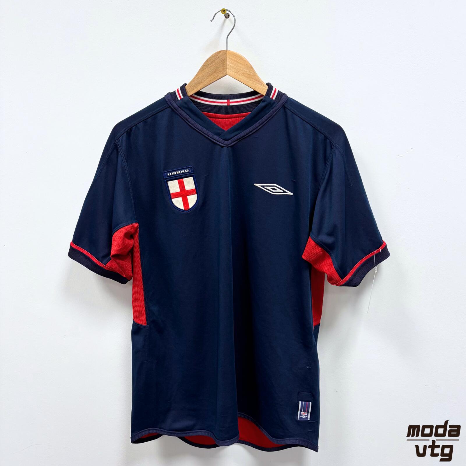 Vintage 2002/04 England Jersey Away Red Medium Retro Umbro Unisex Reversible