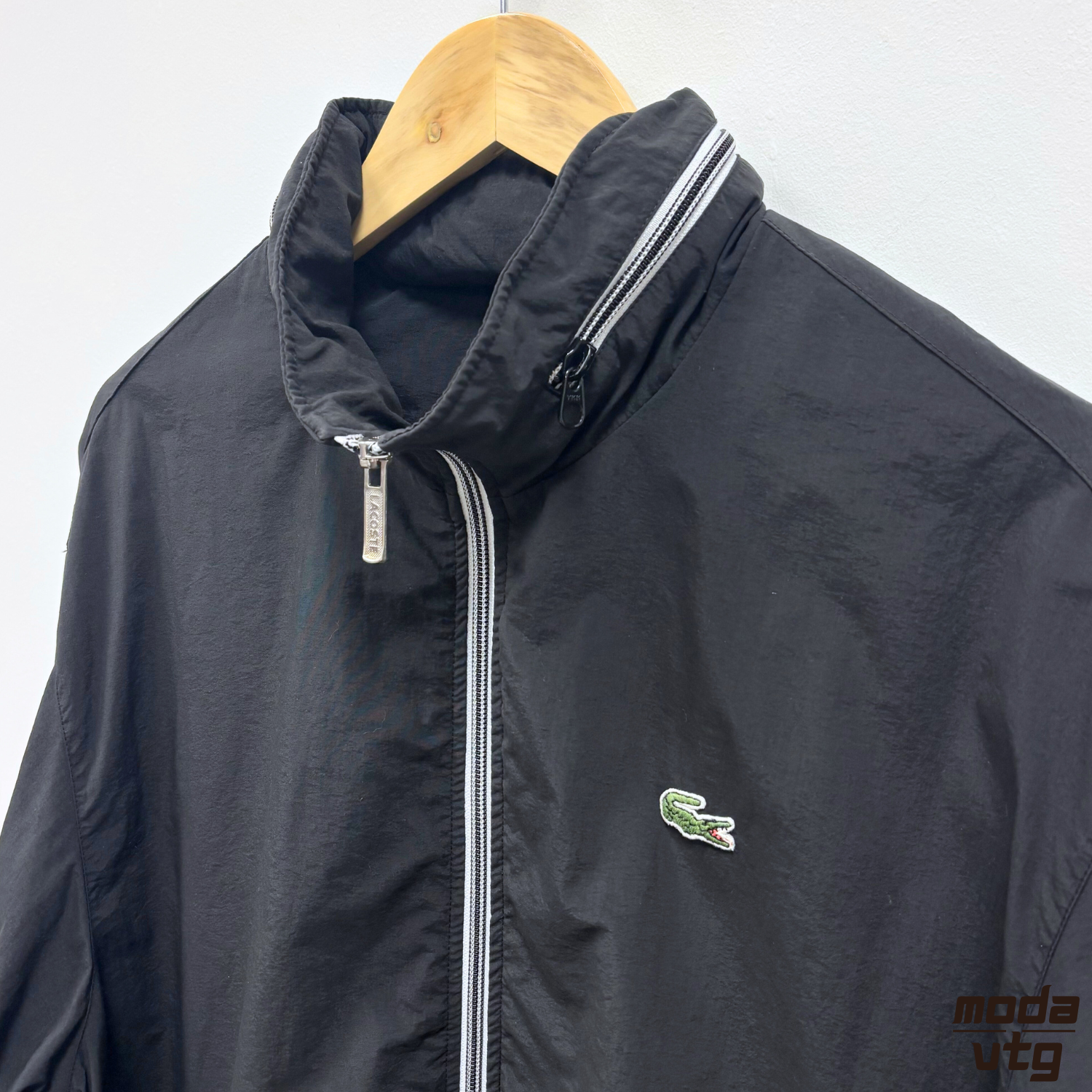 Vintage Y2K Lacoste Jacket Black XL Retro Full Zip