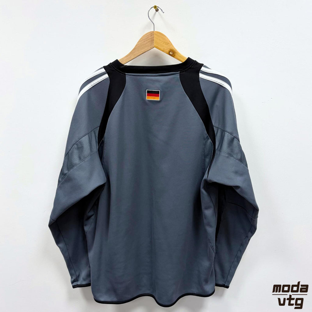 Vintage 2002 Germany Sweatshirt Grey Large Adidas Unisex Retro