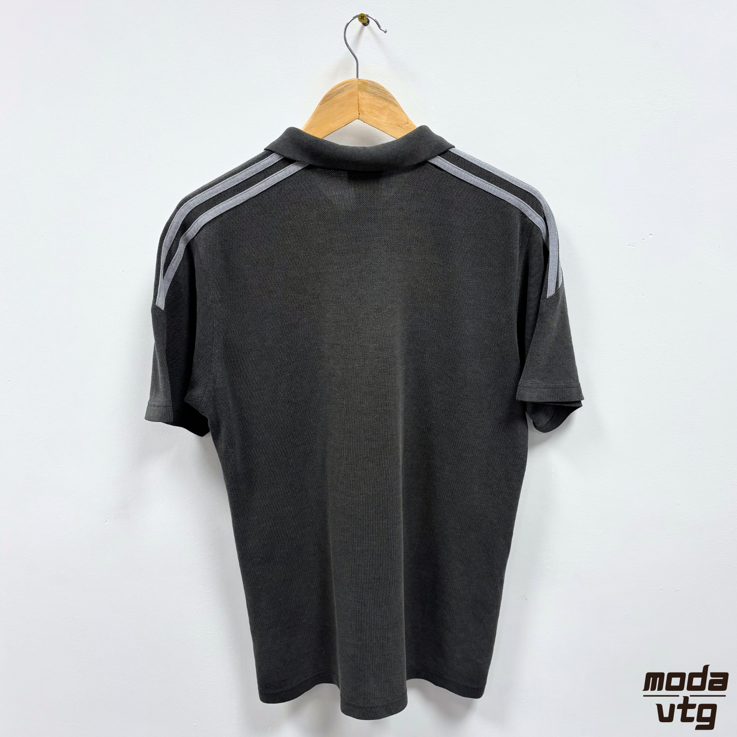 Vintage 90s Fulham FC Polo Grey Medium Adida