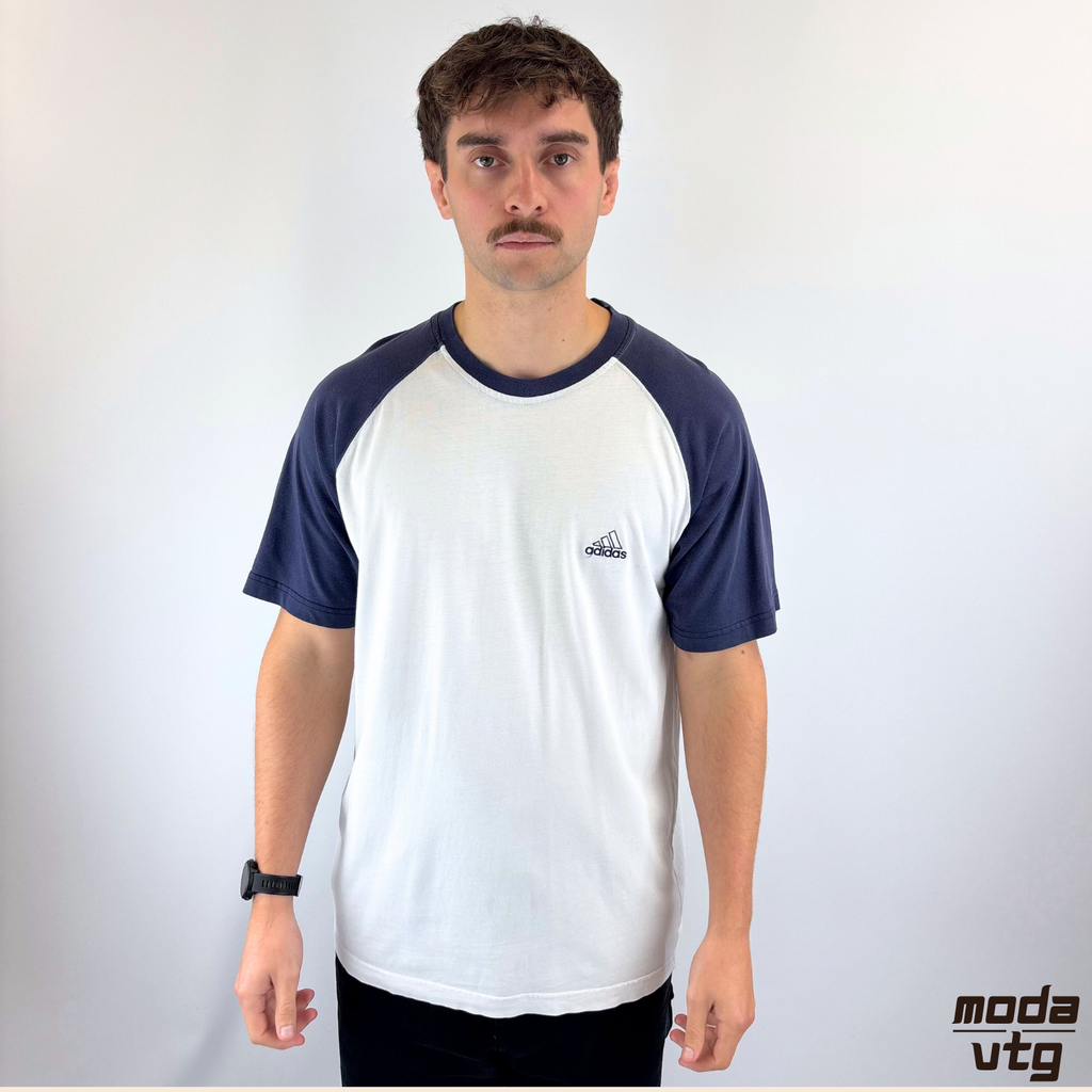 Vintage 90s Adidas T-Shirt White XL Holiday Summer
