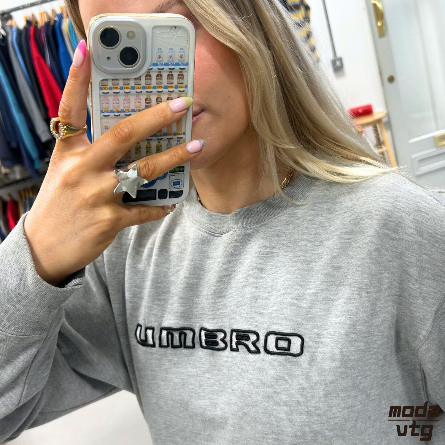 Vintage Y2K Umbro Sweatshirt Grey Small Unisex Retro Spellout