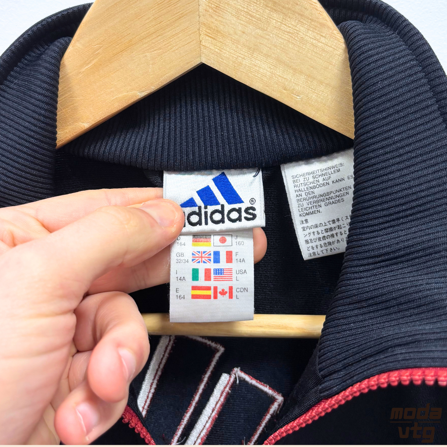 Vintage 90s Adidas Track Jackets Black Medium