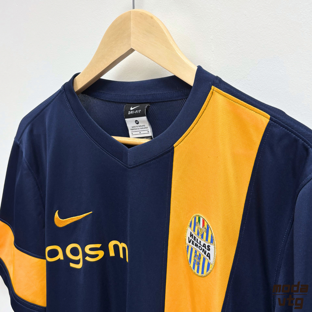 Vintage Y2K 2013/2014 Hellas Verona Nike Jersey Navy Medium Home