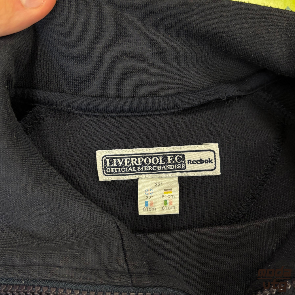 Vintage Y2K Liverpool Reebok Sweatshirt Navy XS Quarter Zip