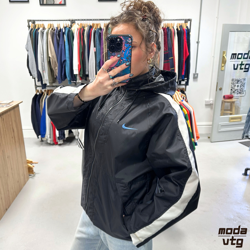 Vintage 90s Nike Track Jacket Black Medium Retro Unisex