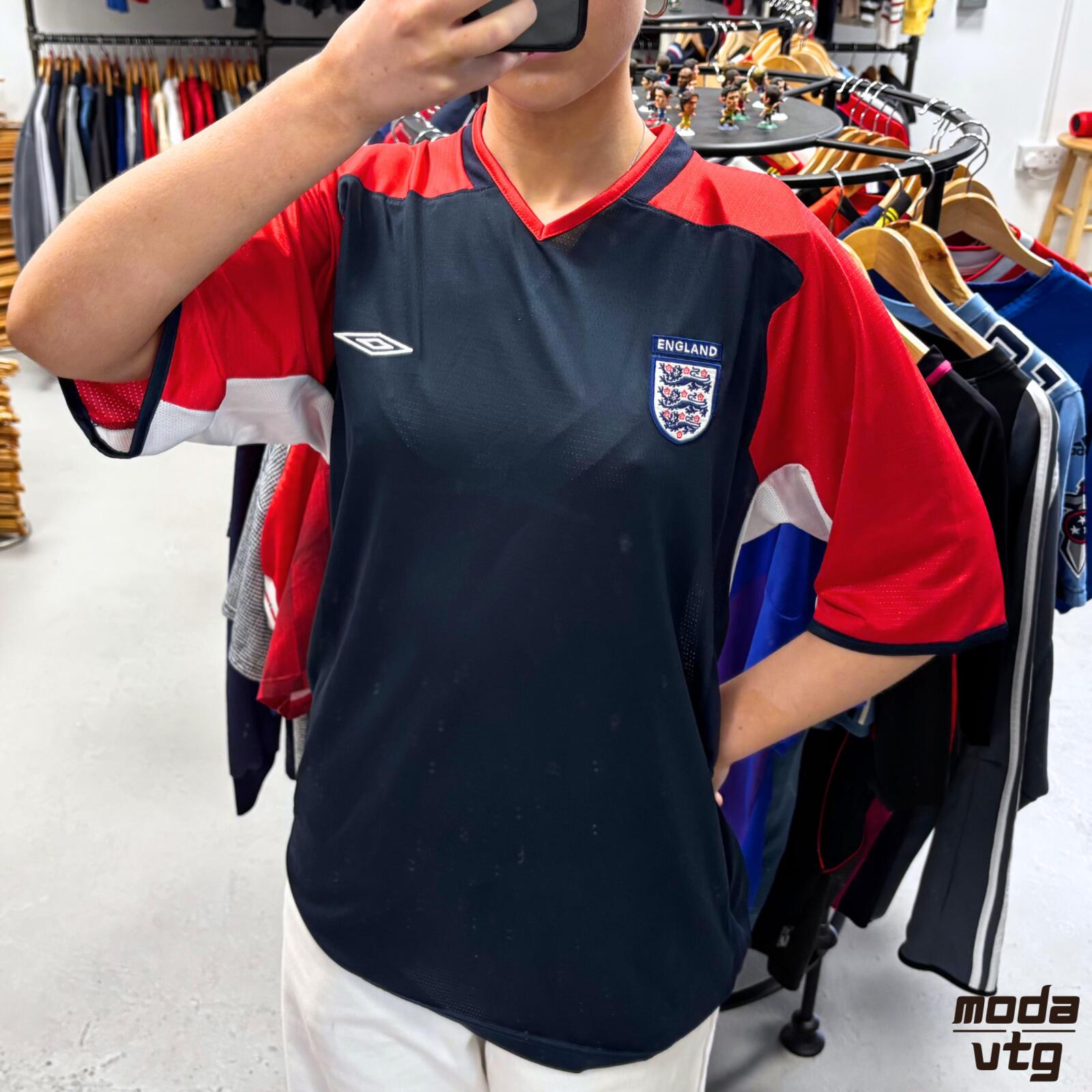 Vintage Y2K England Jersey Navy Large Retro Unisex Umbro World Cup