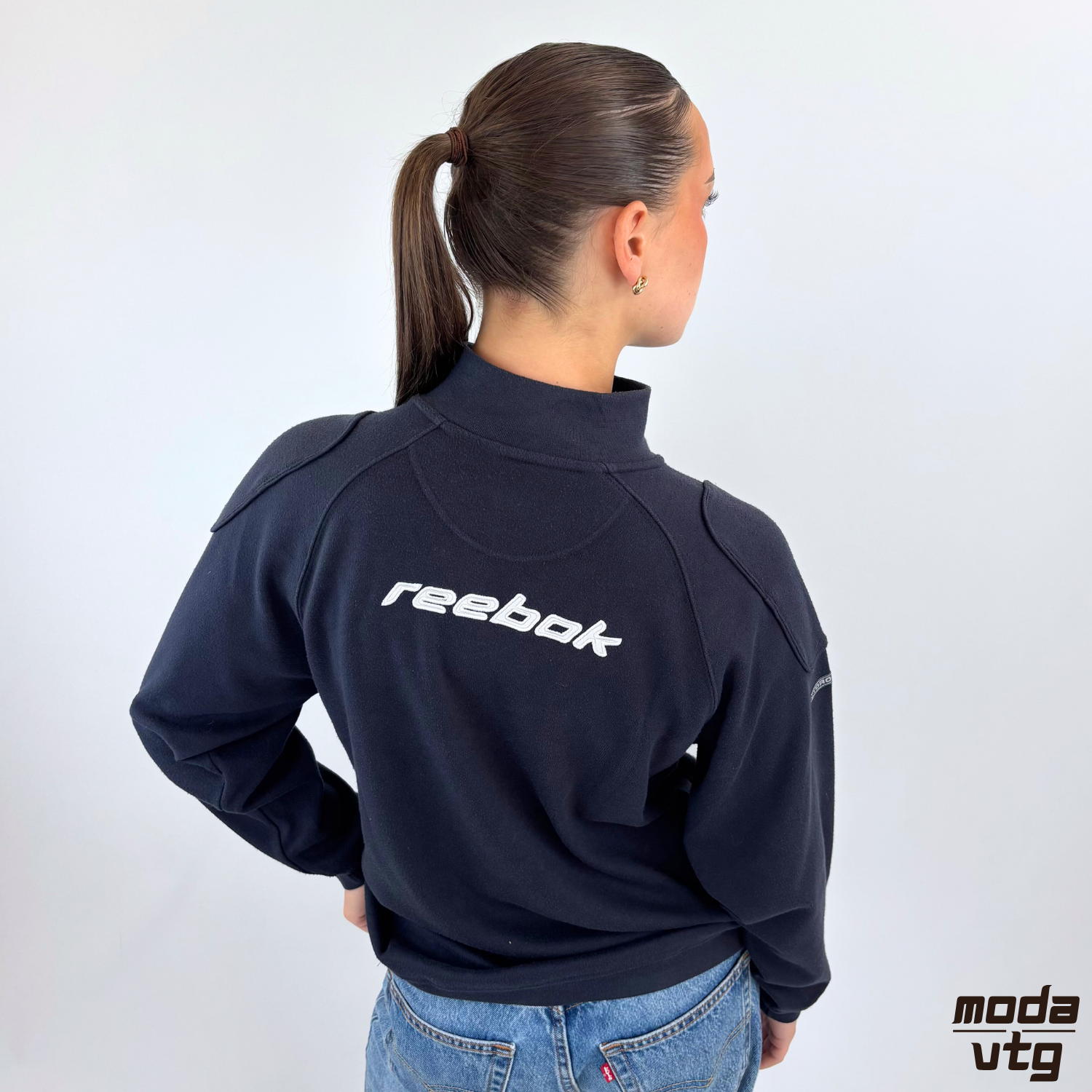 Vintage Y2K Liverpool Reebok Sweatshirt Navy XS Quarter Zip