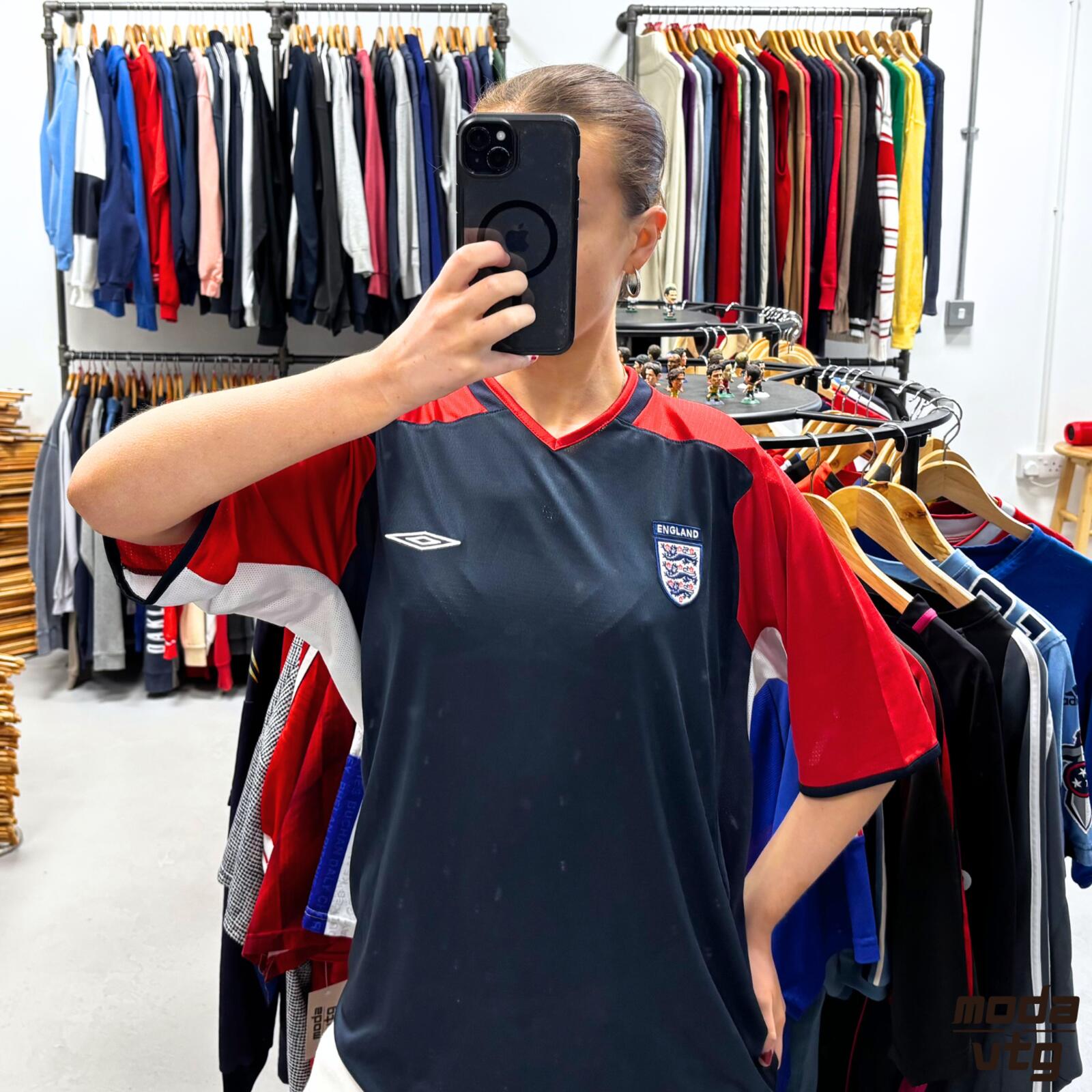 Vintage Y2K England Jersey Navy Large Retro Unisex Umbro World Cup