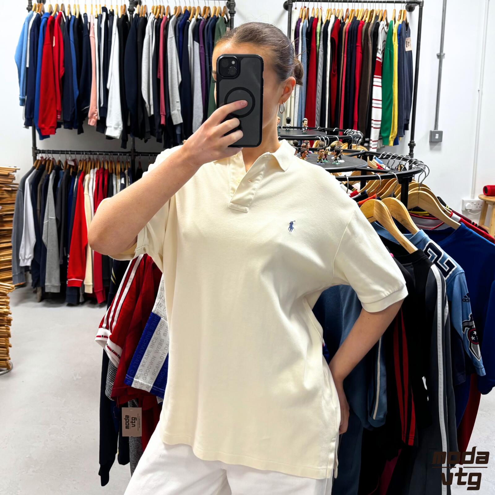 Vintage 90s Ralph Lauren Polo Beige Large Retro Unisex