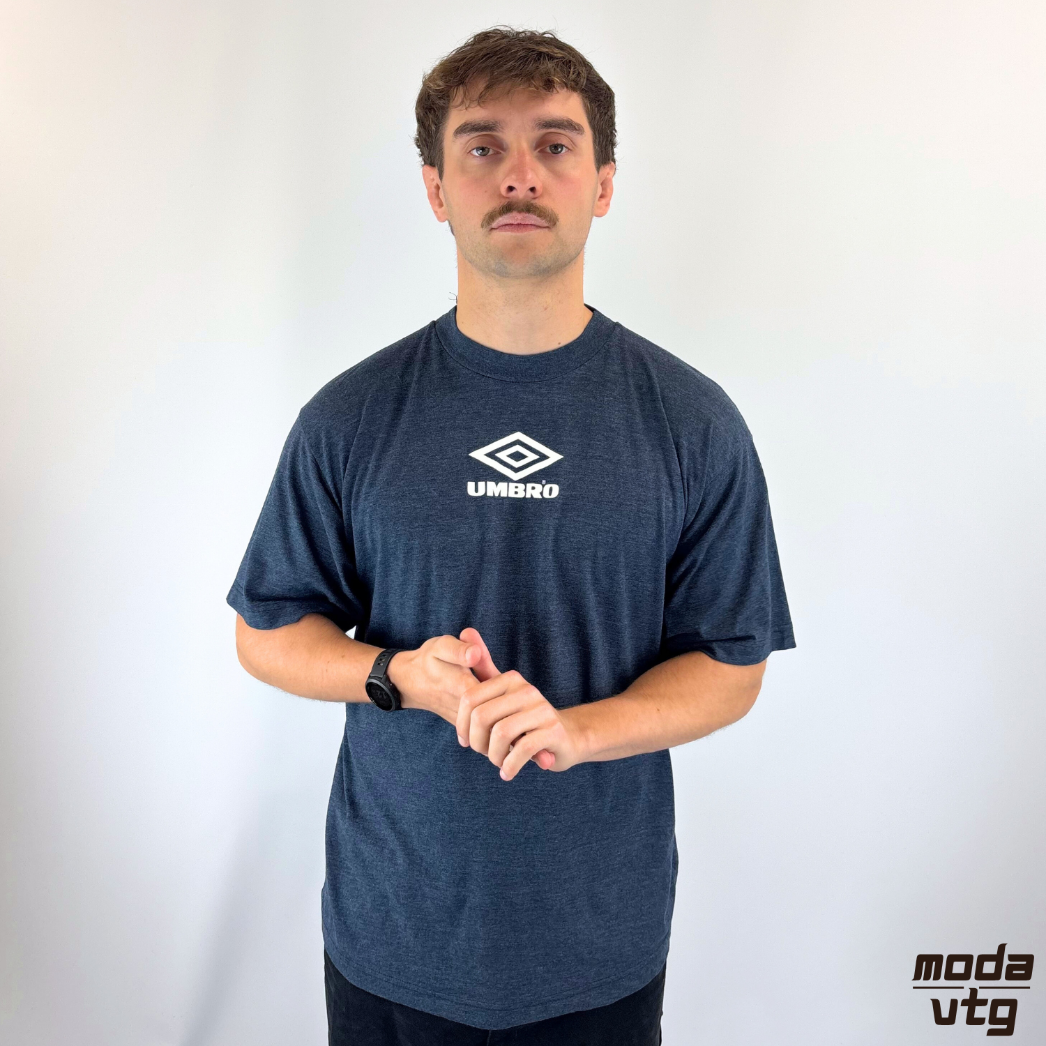 Vintage 90s Umbro T-Shirt Navy XL Holiday Summer