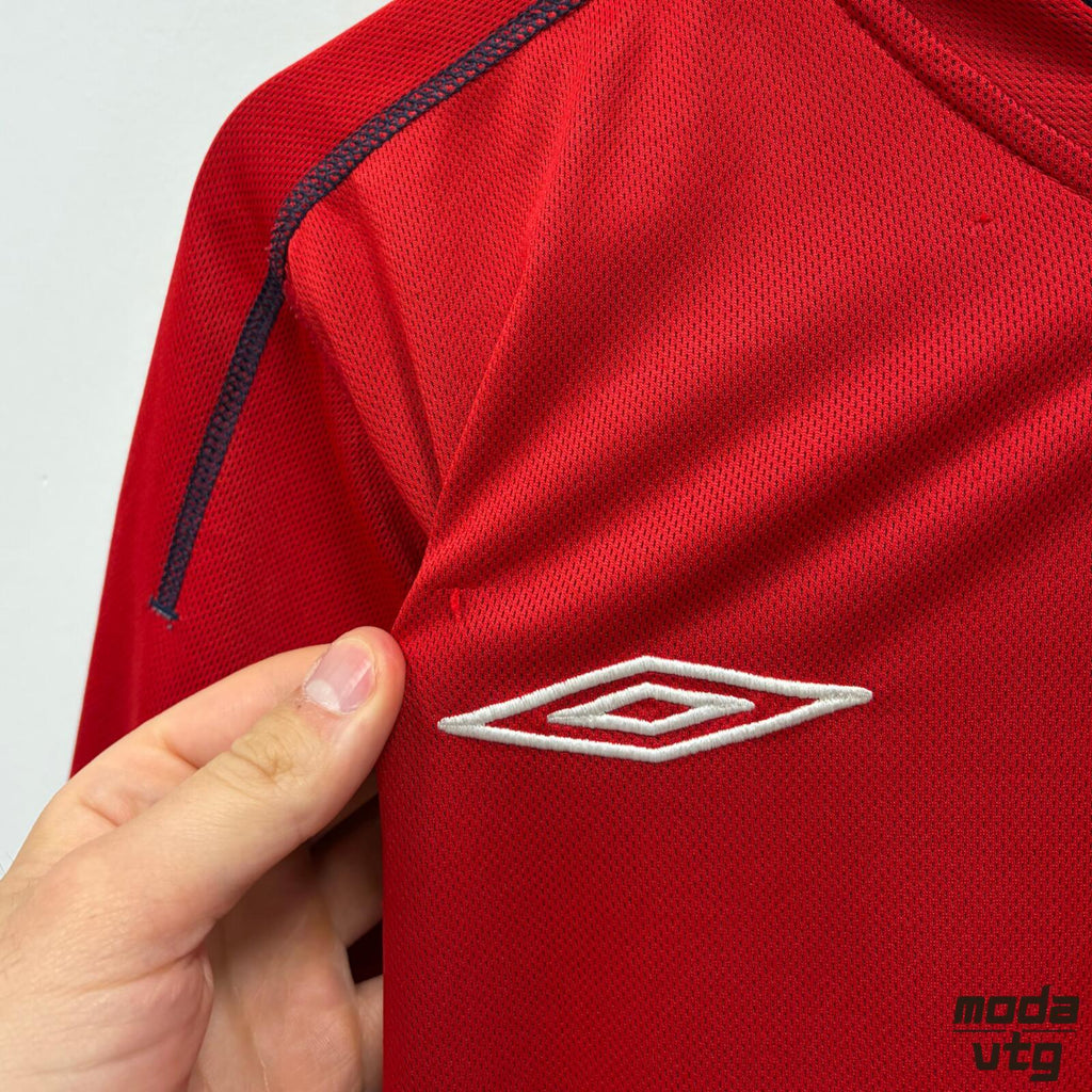Vintage 2002/04 England Jersey Away Red Medium Retro Umbro Unisex Reversible