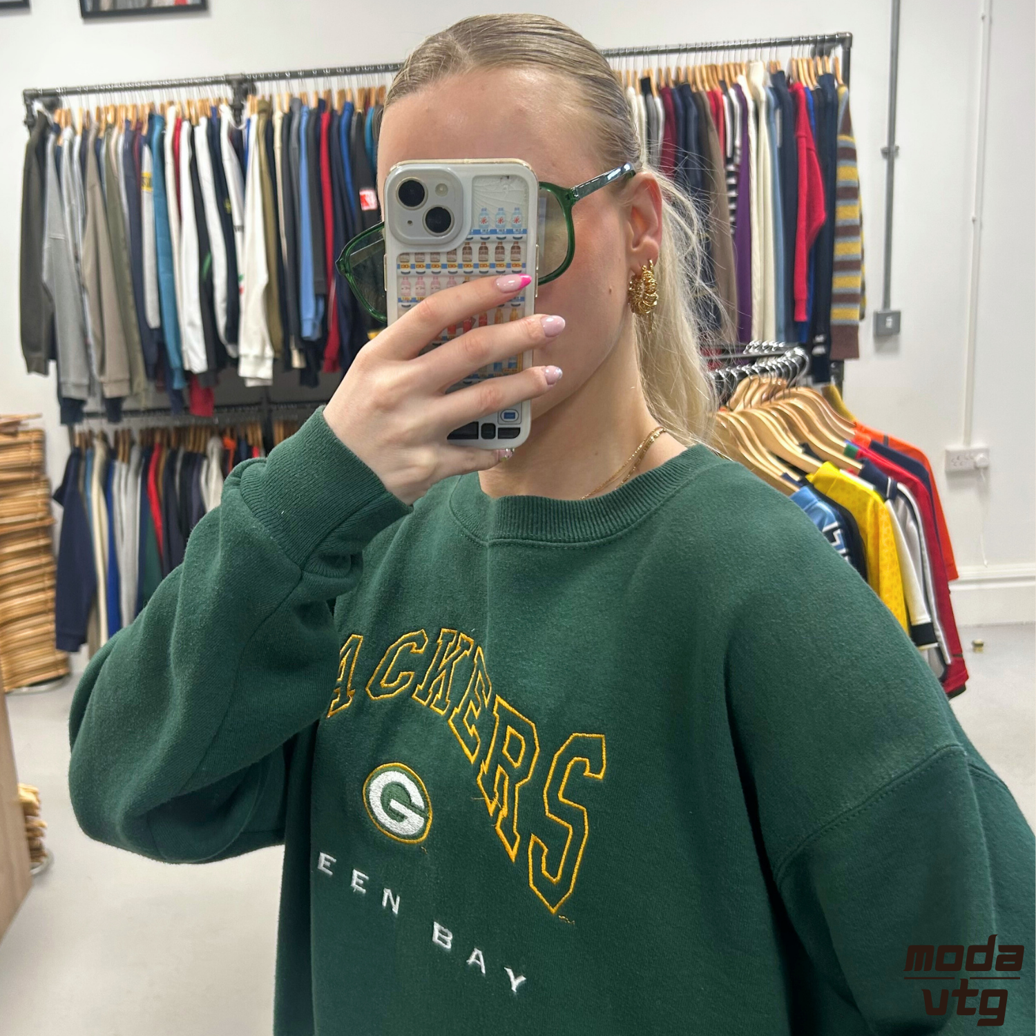 Vintage 90s Green Bay Packers Sweatshirt Medium Retro Unisex Boxy Lee Sport