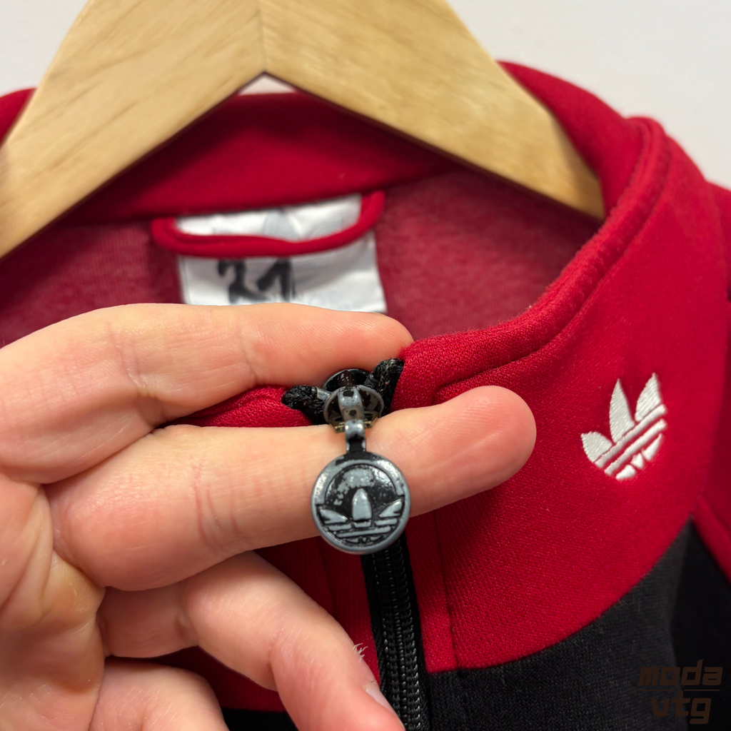 Vintage 90s Adidas Track Jacket Red Large Retro Unisex