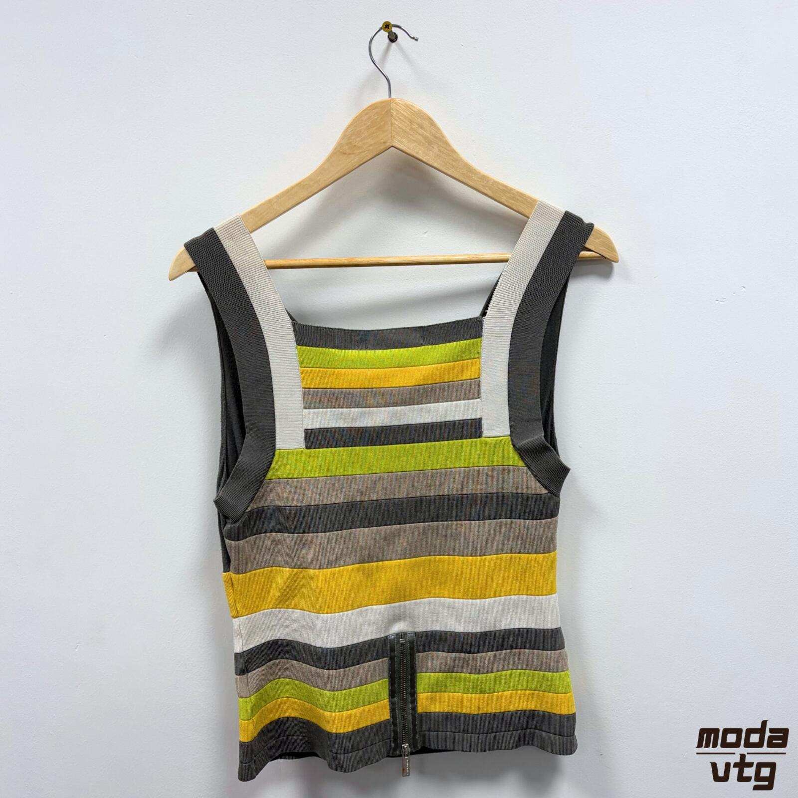 Vintage Y2K Karen Millen Draped Top Grey Medium Summer