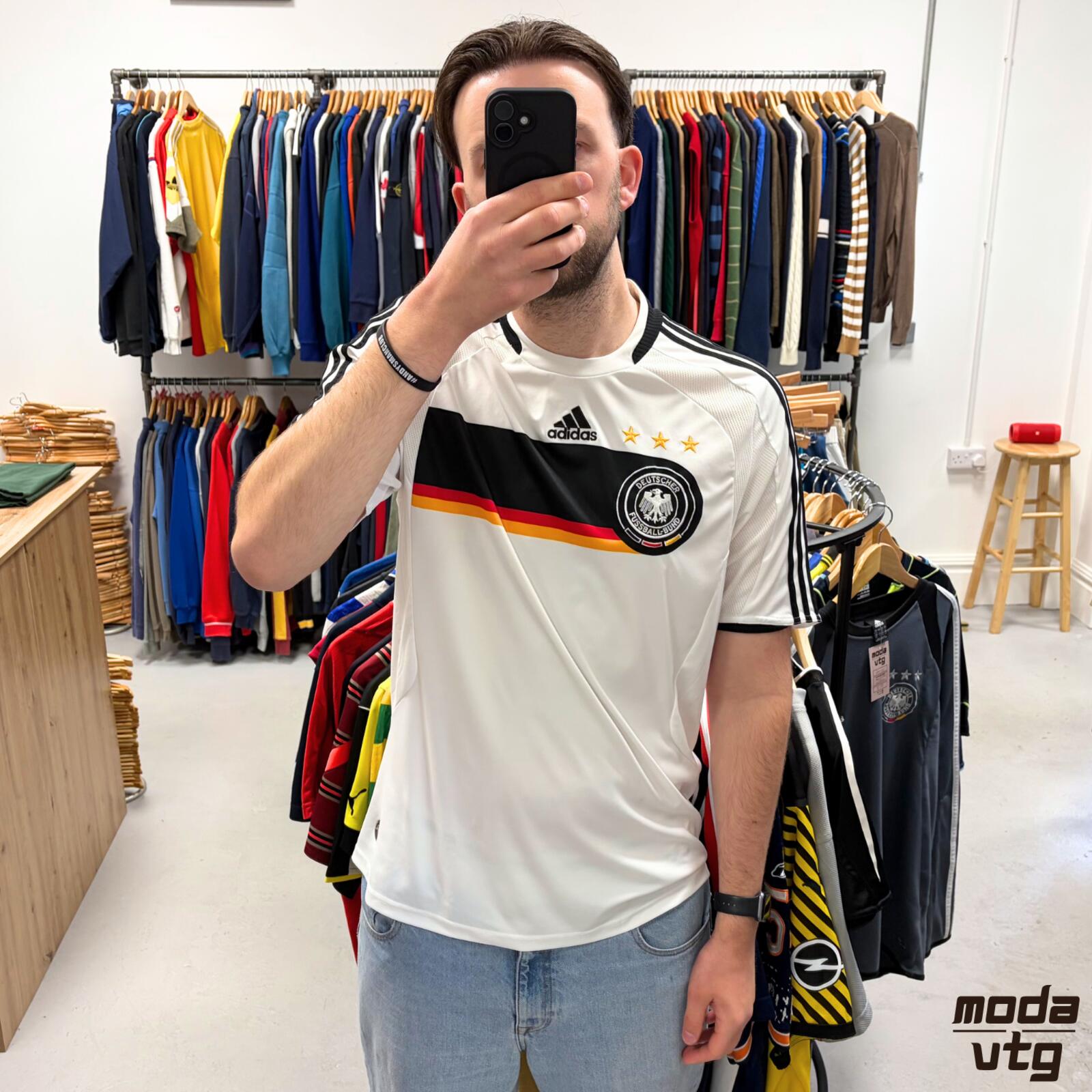 Vintage 2008/09 Germany Jersey White Large Retro Unisex Adidas