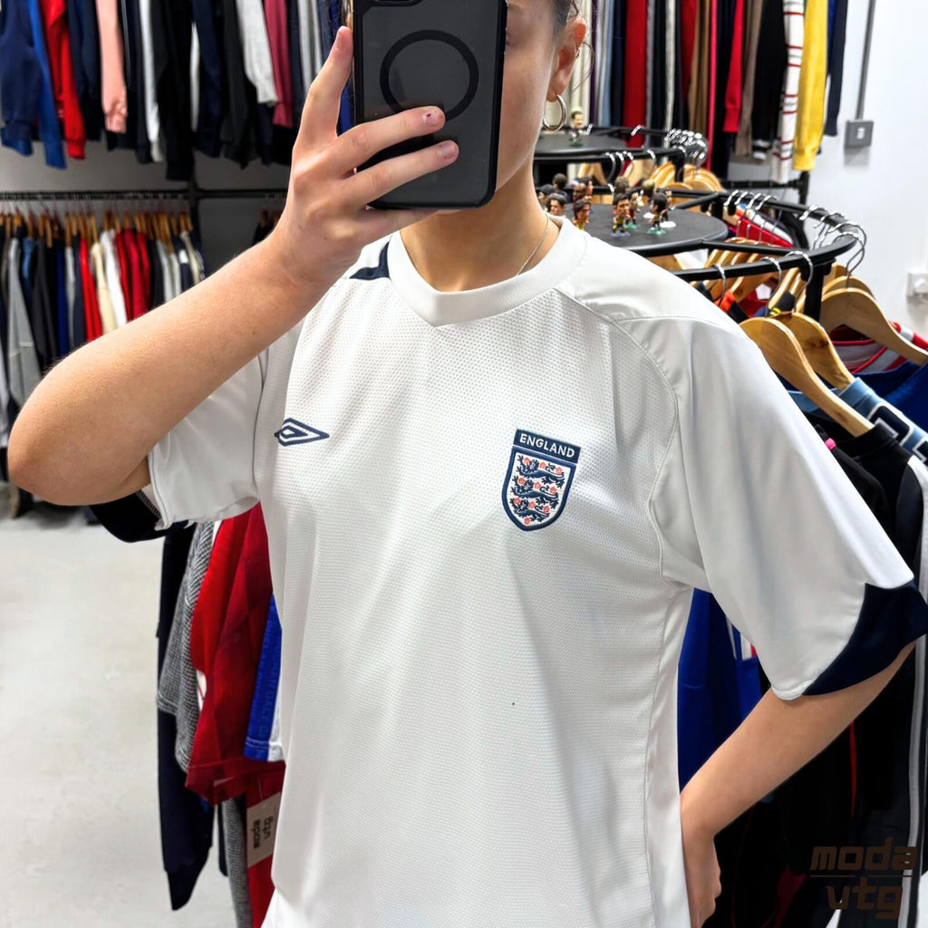 Vintage Y2K England Jersey White Large Retro Unisex Umbro World Cup