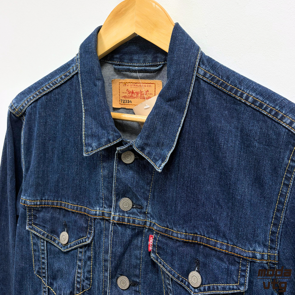 Vintage Y2K Levi’s Denim Jacket Navy Women’s Small Retro Trucker