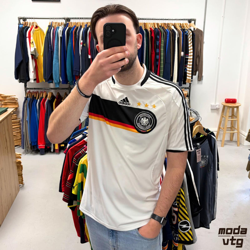 Vintage 2008/09 Germany Jersey White Large Retro Unisex Adidas