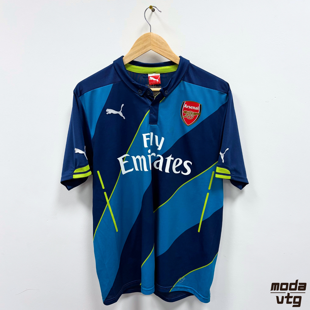 Vintage 2014/15 Arsenal Away Jersey Blue Large