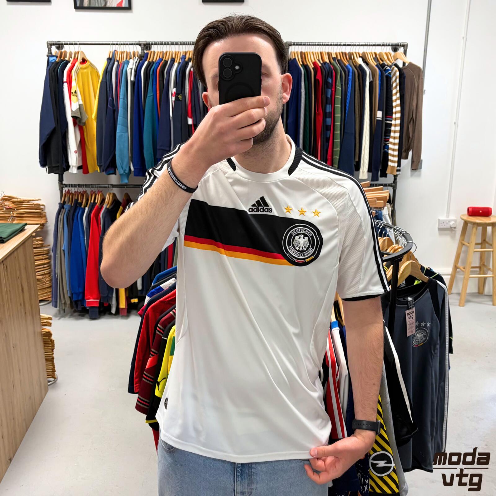 Vintage 2008/09 Germany Jersey White Large Retro Unisex Adidas