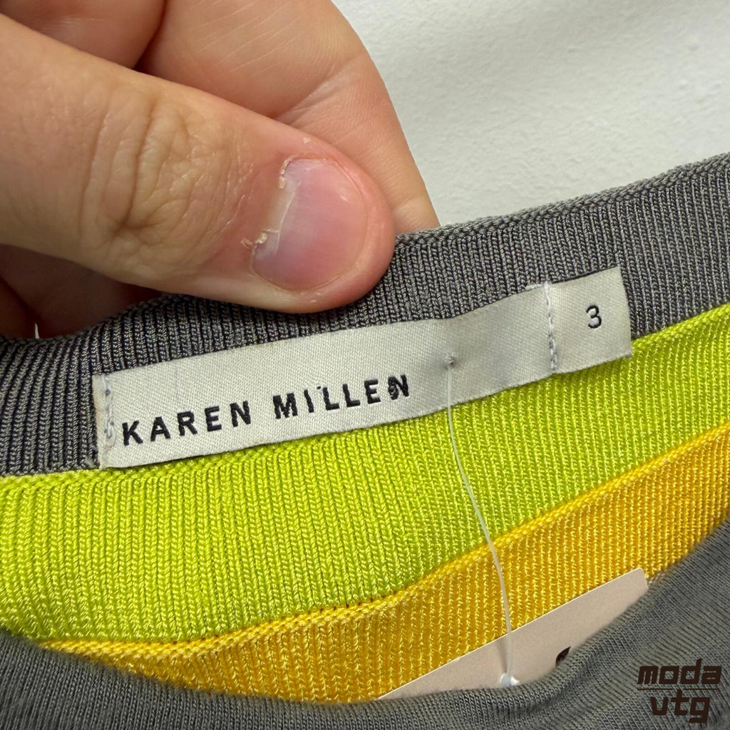 Vintage Y2K Karen Millen Draped Top Grey Medium Summer