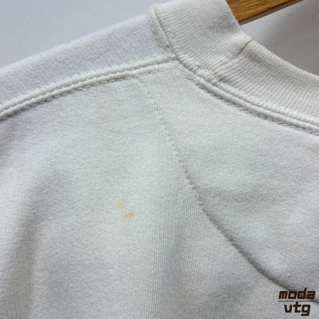 Vintage Y2K Chaps Ralph Lauren Sweatshirt White Small Retro Unisex