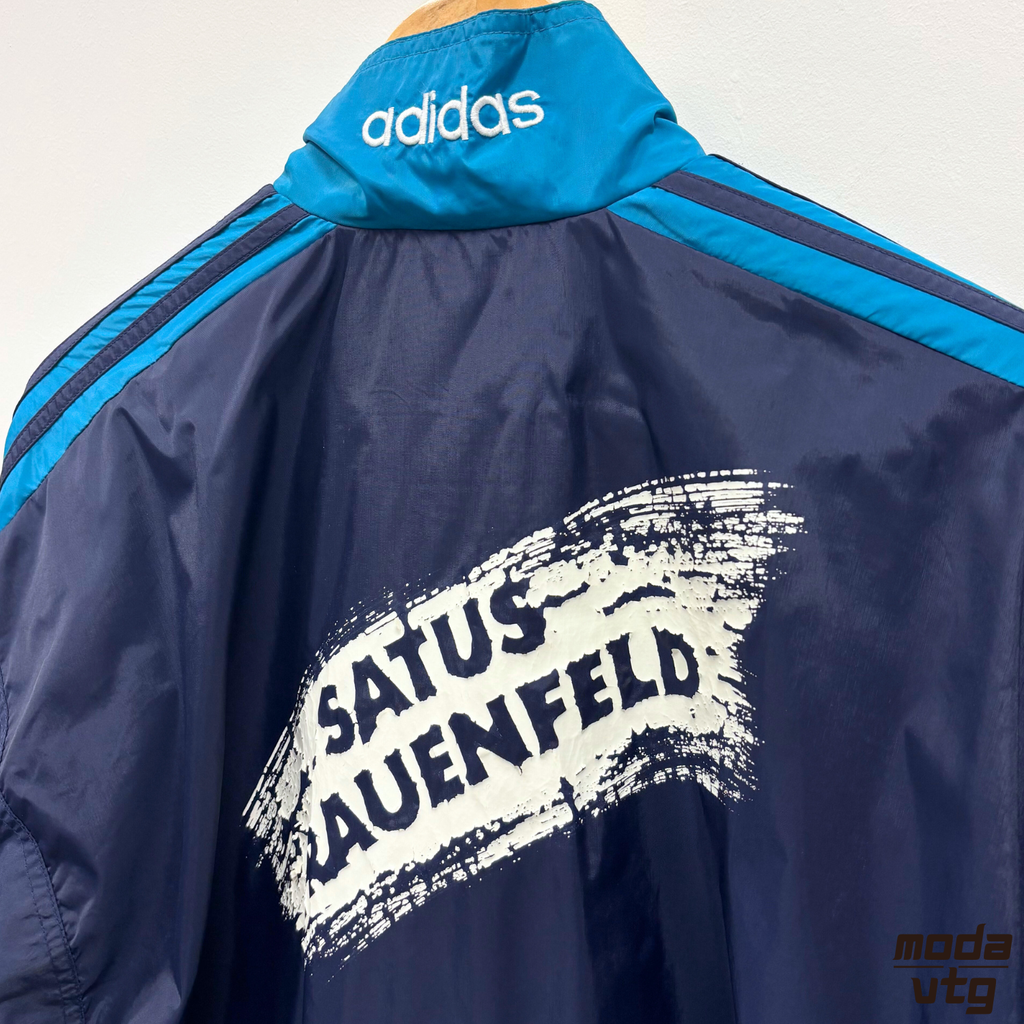 Vintage 90s Adidas Track Jacket Navy Medium Retro Festival