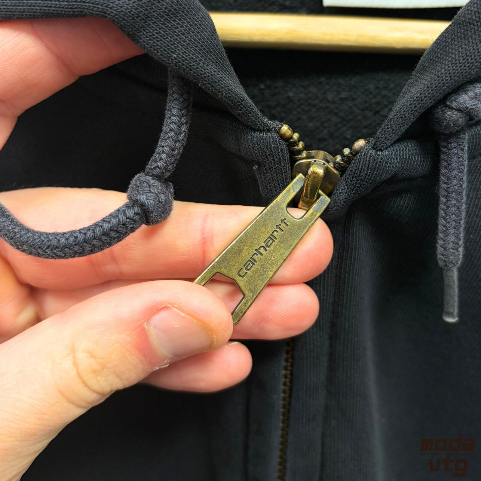 Vintage Y2K Carhartt Hoodie Black XL Workwear Full Zip