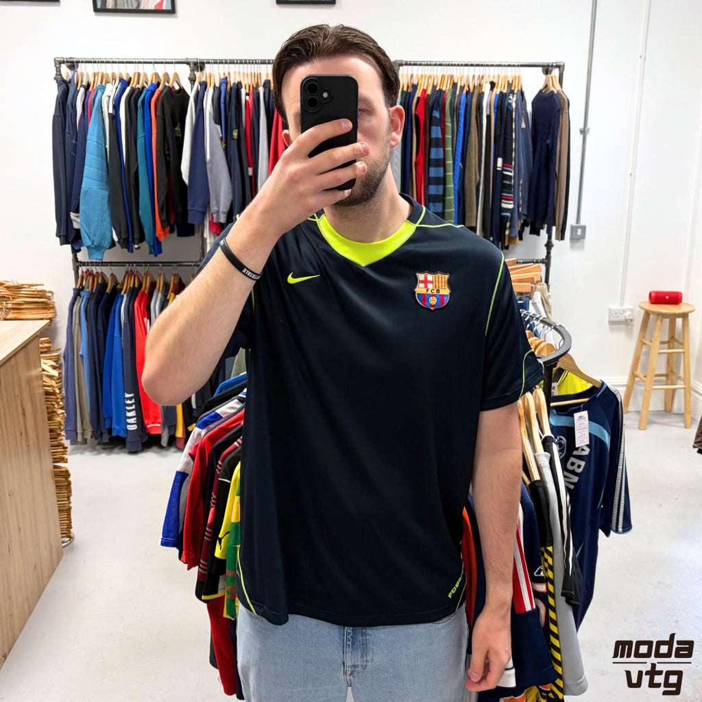 Vintage 2007/08 Barcelona Training Kit Navy XL BNWT Deadstock Retro T90