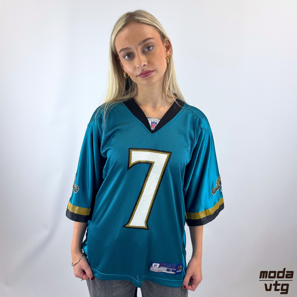 Vintage Y2K Jackson Jaguars Reebok Jersey Turquoise Medium #7 Byron Leftwich NFL