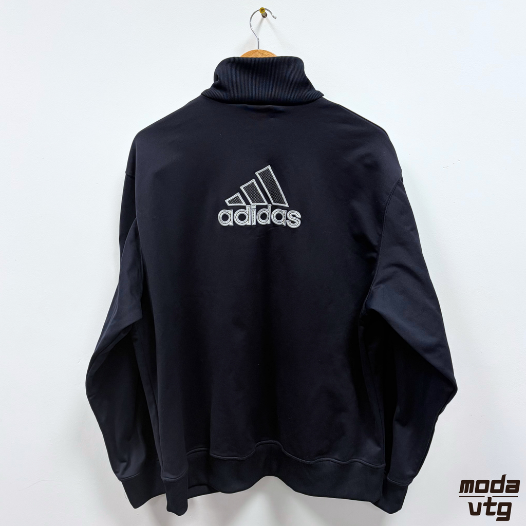 Vintage Y2K Adidas Track Jacket Navy Large Retro Unisex