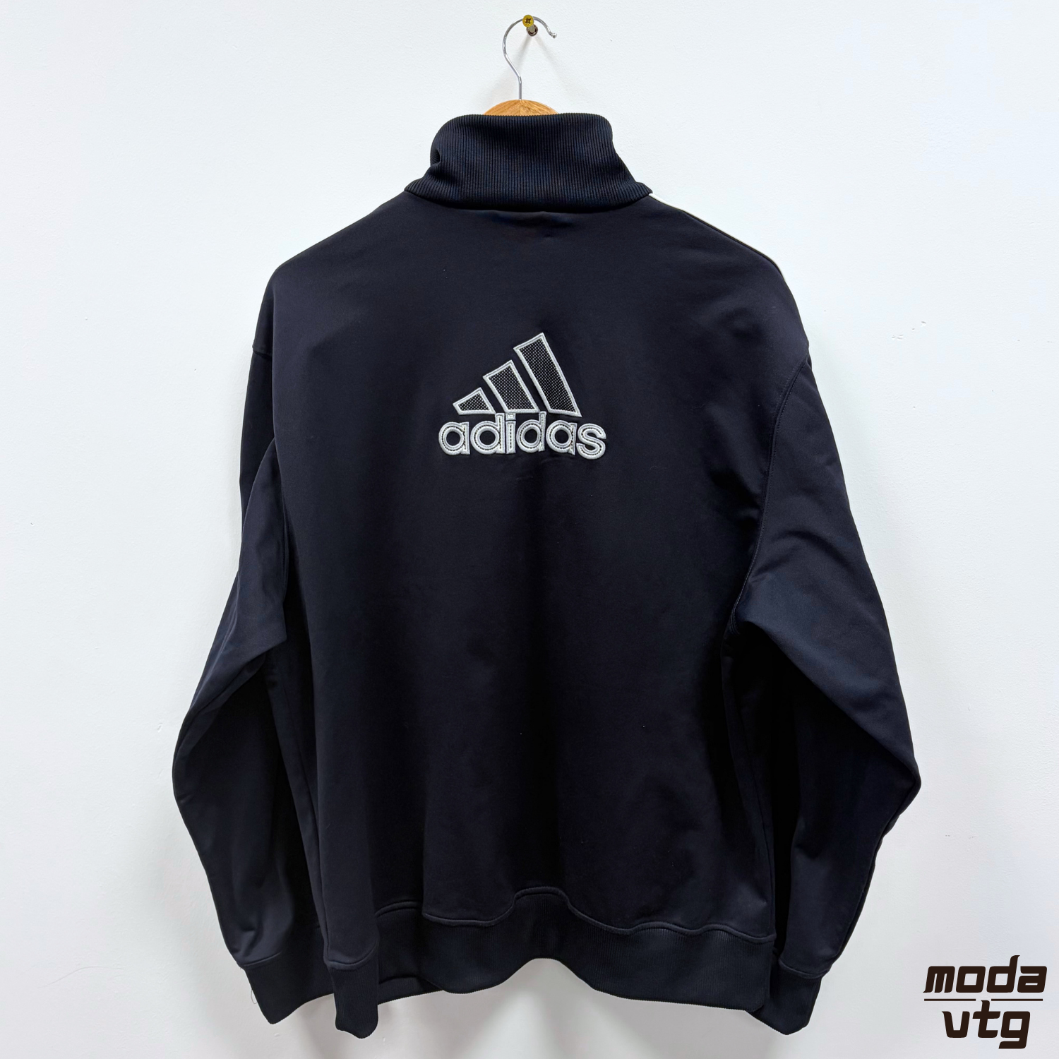 Vintage Y2K Adidas Track Jacket Navy Large Retro Unisex