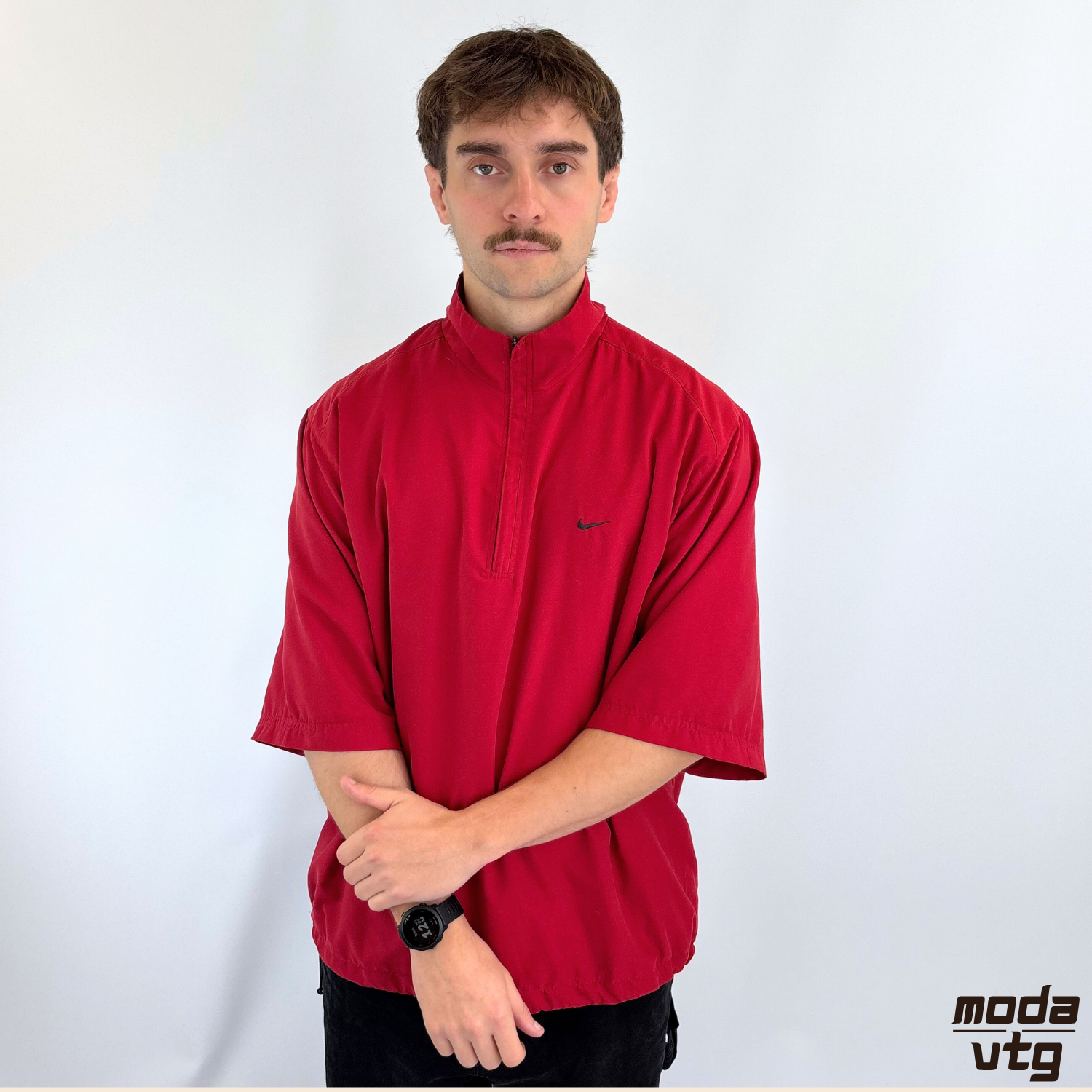 Vintage Y2K Nike Golf Pullover Red XL Short Sleeve Quarter Zip