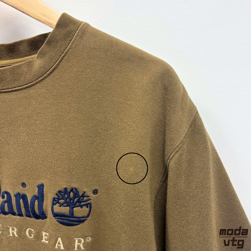 Vintage 90s Timberland Sweatshirt Green Medium Crewneck Retro