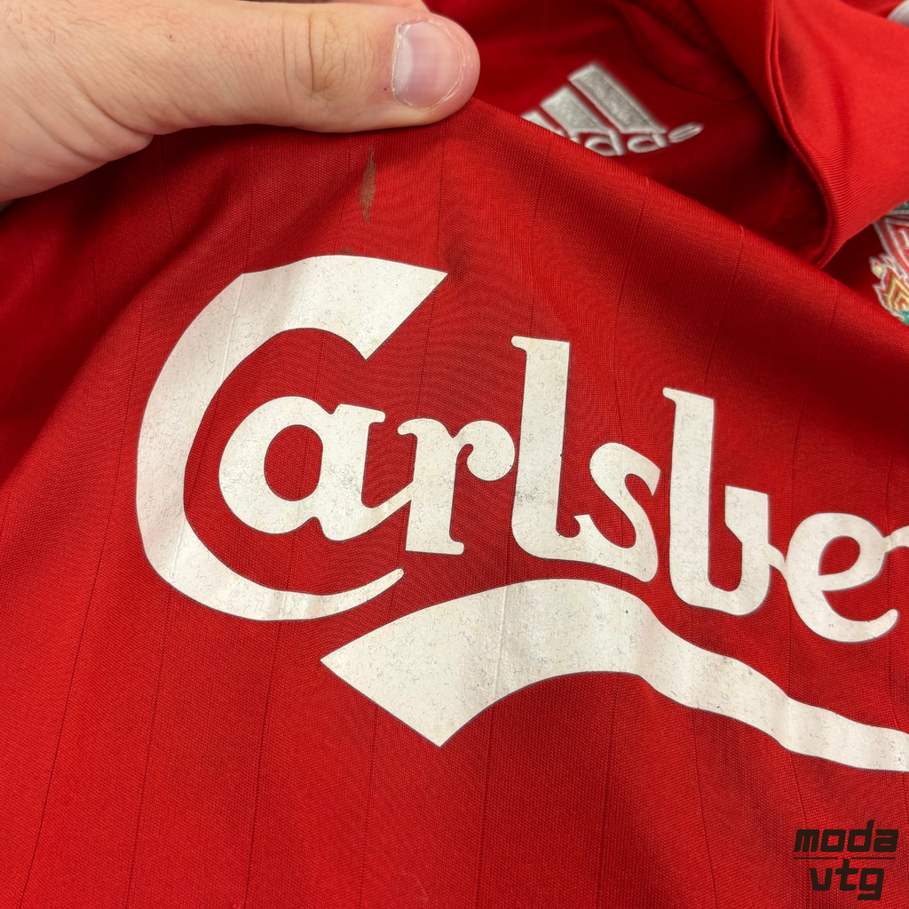 Vintage 06/08 Vintage Liverpool Adidas Home Jersey Red XS #7 Harry Kewell Blokec