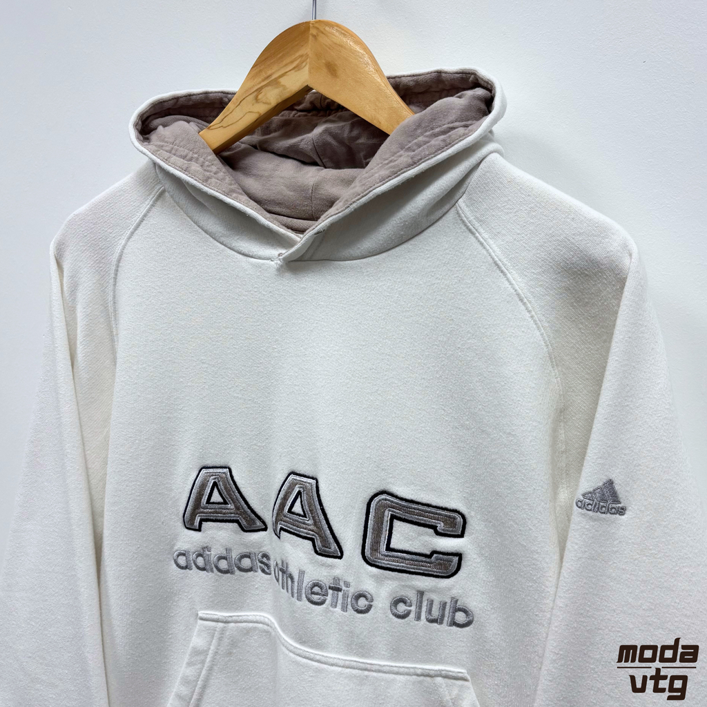 Vintage 90s Adidas Hoodie White Small AAC Adidas Athletic Club