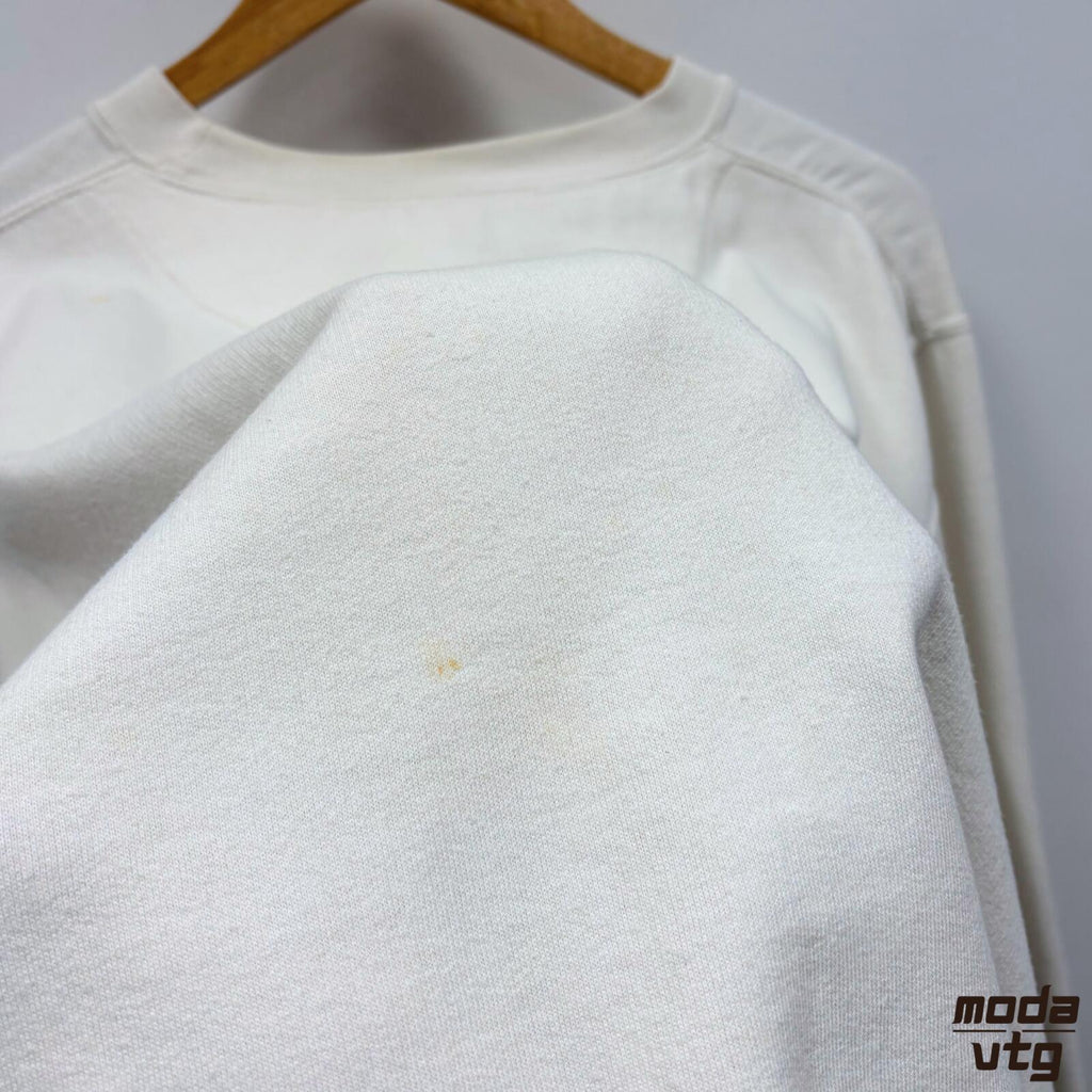 Vintage Y2K Chaps Ralph Lauren Sweatshirt White Small Retro Unisex