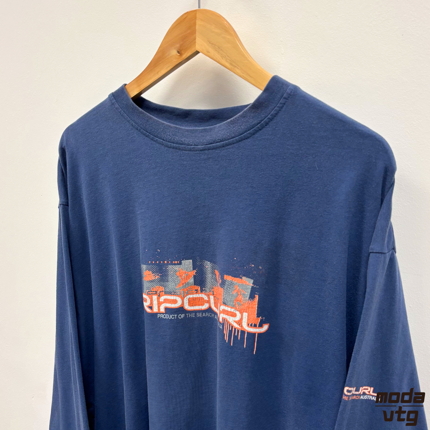 Vintage Y2K Rip Curl T-Shirt Blue XL