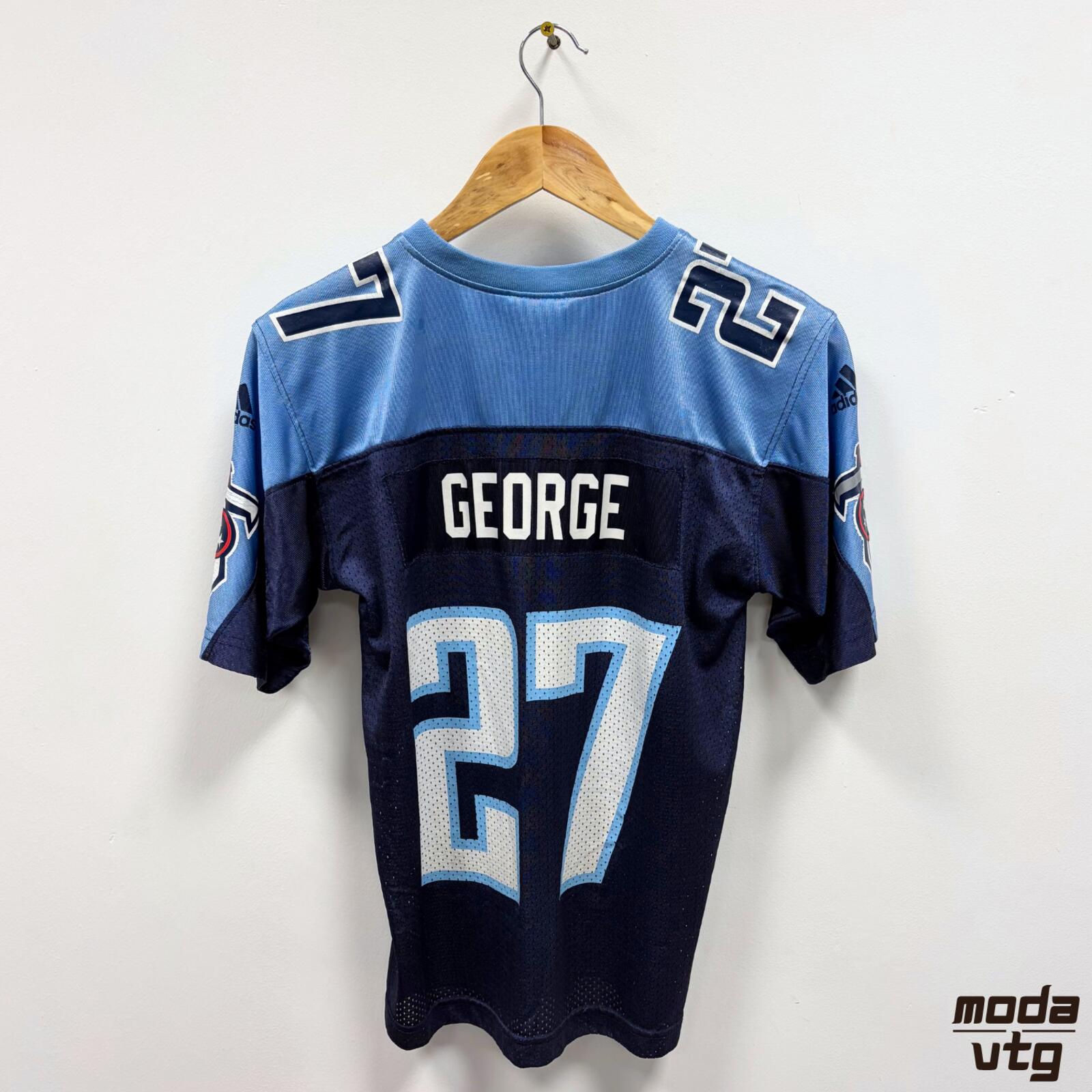 Vintage Y2K Tennessee Titans Jersey Blue Women’s Small Adidas Eddie George NFL