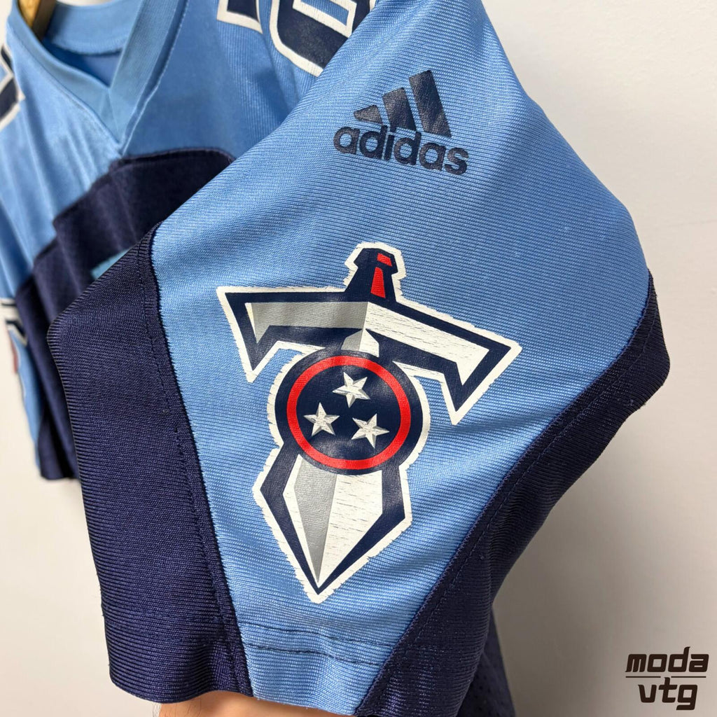 Vintage Y2K Tennessee Titans Jersey Blue Women’s Small Adidas Eddie George NFL