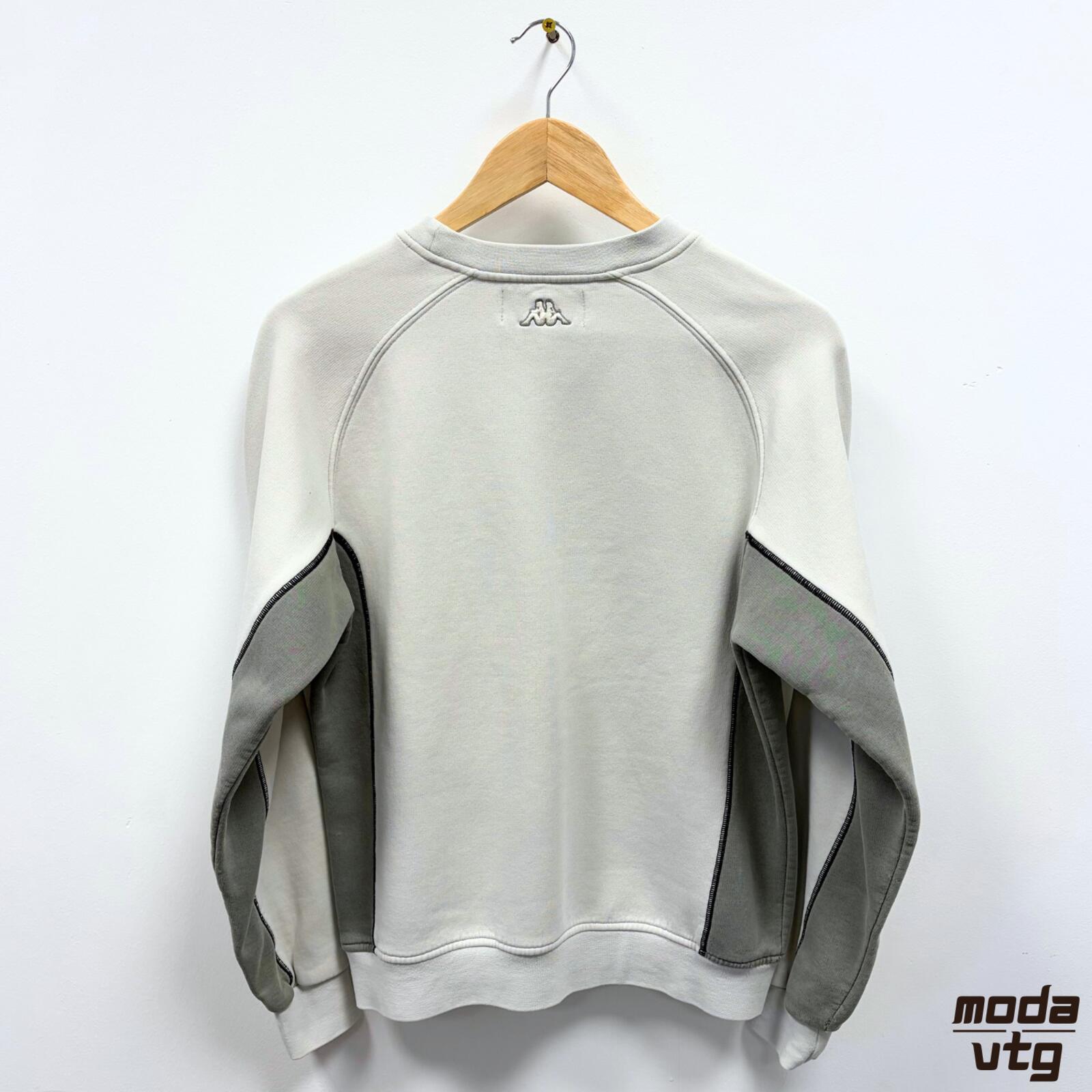 Vintage 90s Kappa Sweatshirt Beige Small Retro Unisex