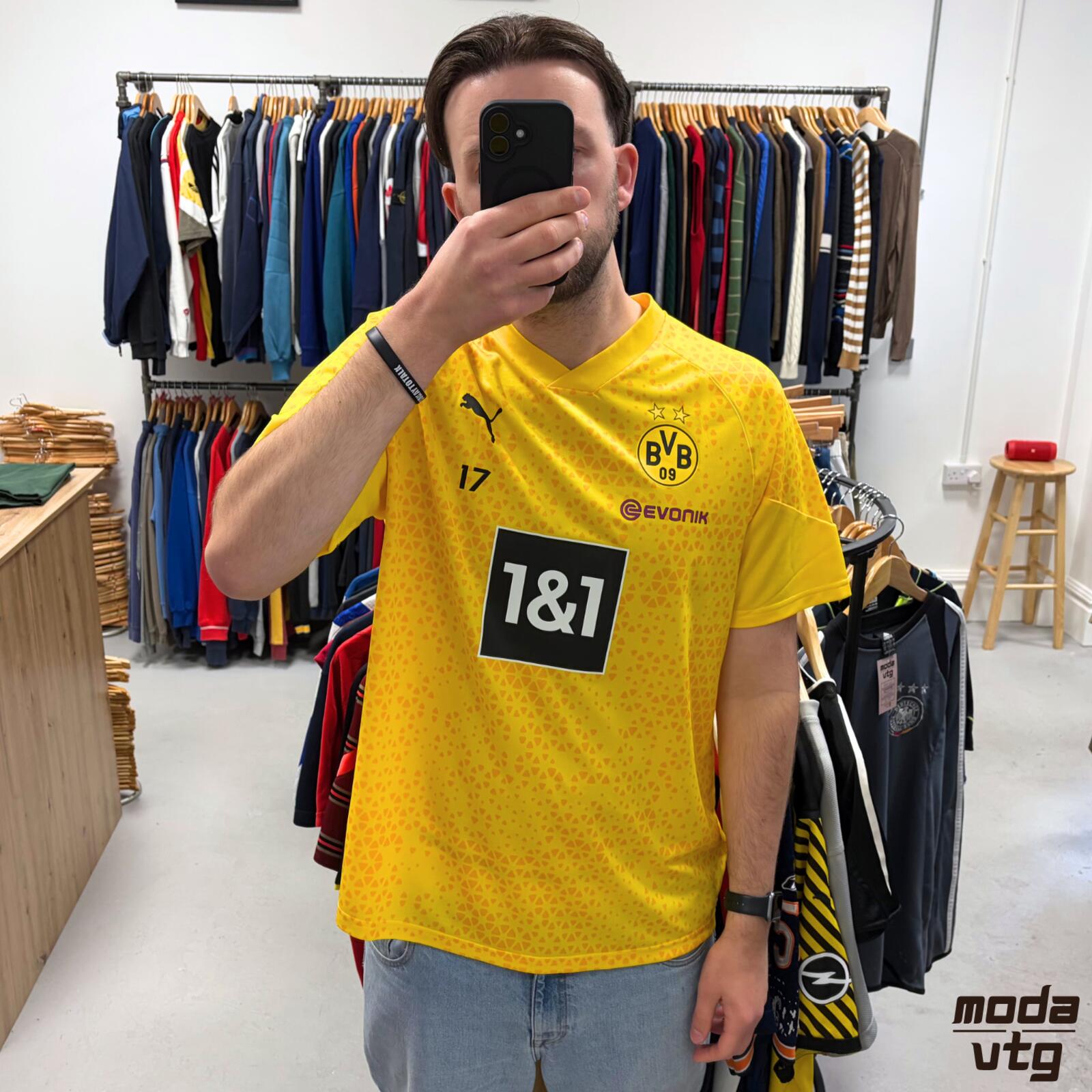 Y2K 23/24 Borussia Dortmund Jersey Yellow XXL Training Retro Puma