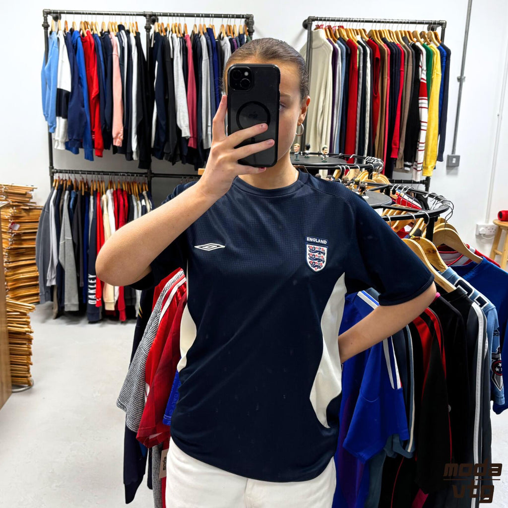 Vintage Y2K England Jersey Navy Small Retro Unisex Umbro World Cup