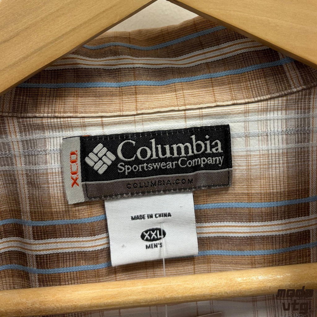 Vintage Y2K Columbia Shirt Brown XXL Checked Retro